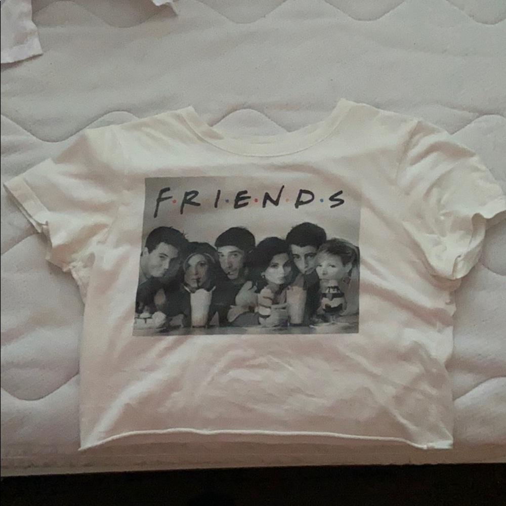 friends white crop top